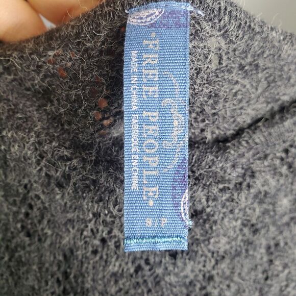 Free People Gray Knitted Mini Dress Size Small - Picture 8 of 9